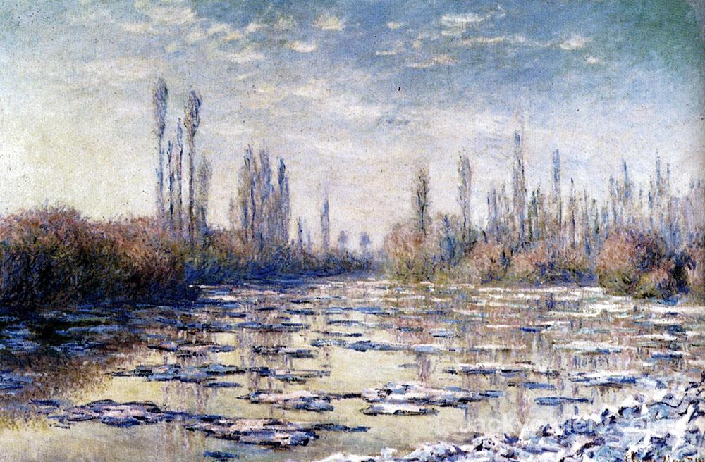 Floating Ice Near Vetheuil by Claude Monet paintings reproduction